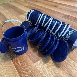 12 Lowes Mini Buckets with Lids Father's Day Man Cave Gifts Dozen Lot Set NEW